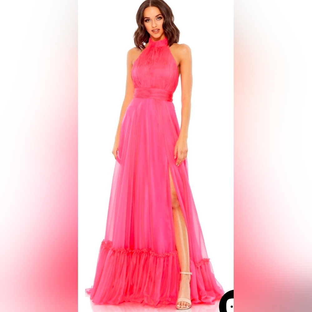 Mac Duggal Vibrant Pink Maxi Dress #67816 Size 10